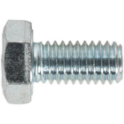 B&Q 50 Pack M6 X 12Mm Grade 8.8 Zinc Fully Threaded Setscrews - Din 933