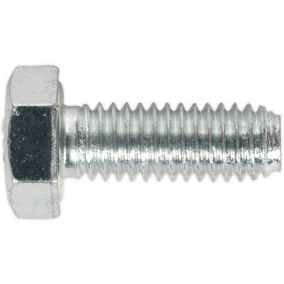 B&Q 50 Pack M6 X 16Mm Grade 8.8 Zinc Setscrews - Fully Threaded Din 933