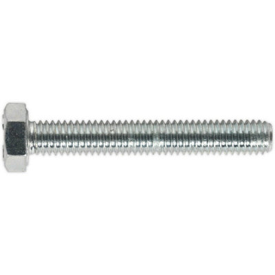 B&Q 50 Pack M6 X 40Mm Grade 8.8 Zinc Setscrews - Fully Threaded Din 933