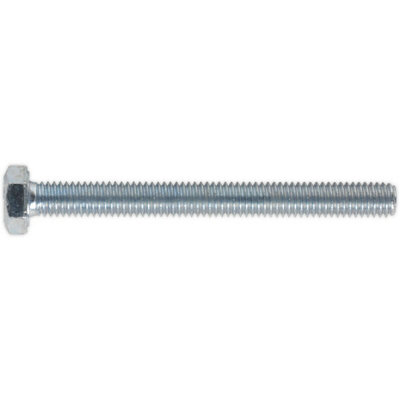 B&Q 50 Pack M6 X 60Mm Grade 8.8 Zinc Setscrews - Fully Threaded Din 933