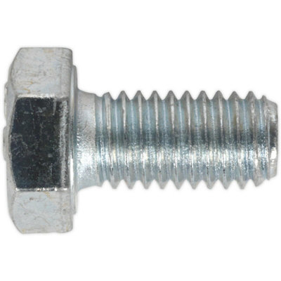 50 Pack M8 X 16mm Zinc SetscrewsGrade 8.8 Fully Threaded Din 933 from B&Q
