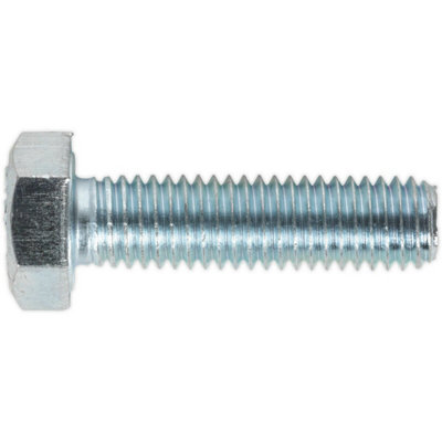 50 Pack M8 X 30mm Zinc SetscrewsGrade 8.8 Fully Threaded Din 933 from B&Q