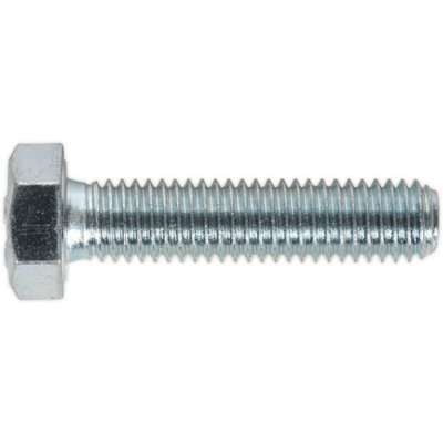 50 Pack Of M8 X 35mm Grade 8.8 Zinc SetscrewsFully Threaded Din 933 from B&Q