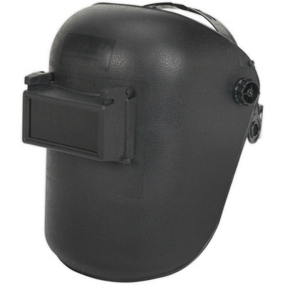 B&Q Adjustable Welding Head Shield With Shade 10 - Flip Up Lens For Quick Inspection