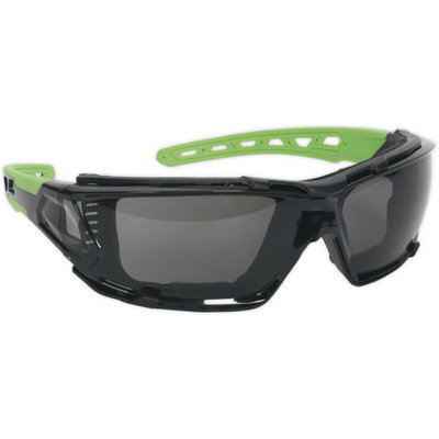 Wraparound Safety SpectaclesEva PaddingAnti Glare LensFlexible Tpr Arms from B&Q