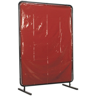 Premium Workshop Welding Curtain & Frame1.3M X 1.75MEasy Assembly And Compliance With Bs En 1598 from B&Q