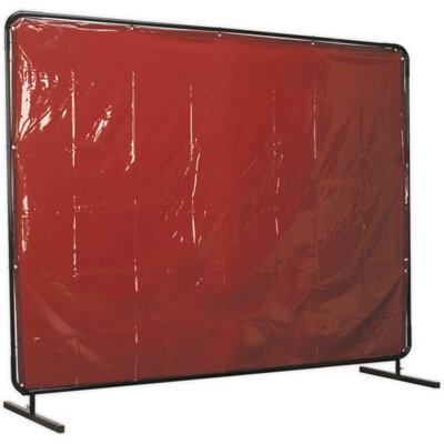 Premium Workshop Welding Curtain And Frame2.4M X 1.75MEasy Assembly For Safety from B&Q