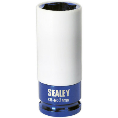  - 24mm Alloy Wheel Impact Socket With Rim Protect Sleeve1/2" Drive