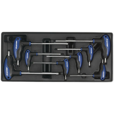 - Premium 8 Piece T-Handle Trx-Star Key Set With Modular Tool Tray For Tool Storage