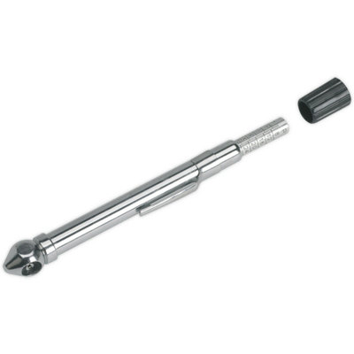 50Psi Premium Pocket Tyre Pressure GaugePencil Connector & Core Removal Tool from B&Q