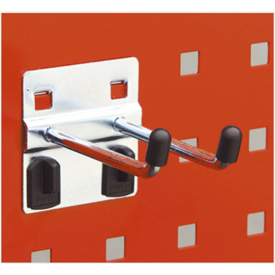 5 Pack Of 75mm Double Tool Storage Hooks For Perfomount Systems from B&Q