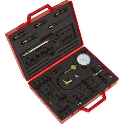 Comprehensive Diesel Engine Compression Test Kit With Glow Plug And Injector Adaptors from B&Q