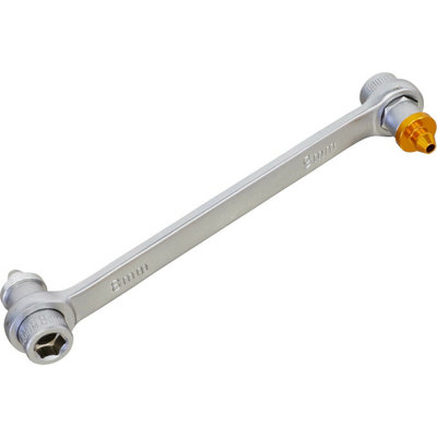 B&Q Double Ended Brake Bleeder Spanner For Efficient Brake Maintenance - 8Mm & 9Mm Sizes