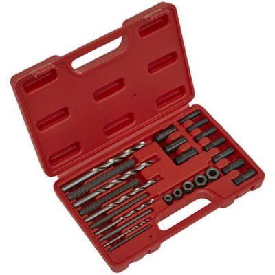25 Piece Stud Extractor SetBroken Stud & Bolt Removal KitCentring Pilots from B&Q