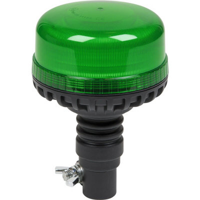  - 12V / 24V Led Rotating Green Beacon Light & Spigot Base MountWarning Lamp