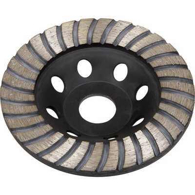 B&Q 115Mm Turbo Row Angle Grinding Disc For Stone And Concrete With 22Mm Bore