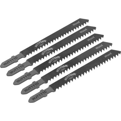 5 Pack Of 75mm Chrome Vanadium Steel Jigsaw Blades For Wood Cutting from B&Q