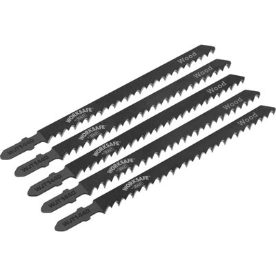 5-Pack Chrome Vanadium Steel Jigsaw Blades For Wood Cutting75mm6 Tpi from B&Q