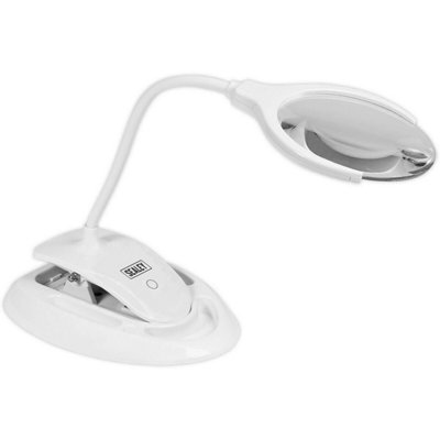 Rechargeable Dimmable Led Magnifying 109mm Work LightDesk & Table Mounted from B&Q
