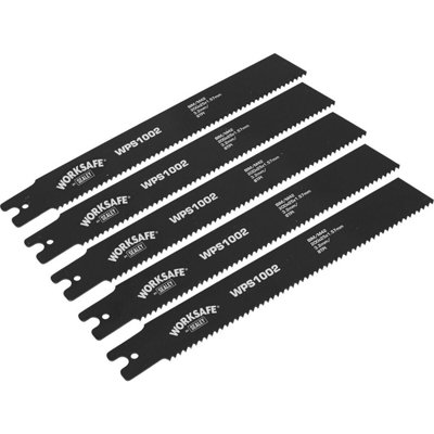  - 5 Pack Of 200mm Pipe Saw Blades8 Tpi For Rigid And Flexible Cutting