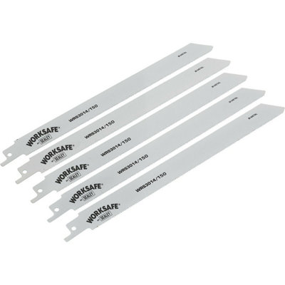 5-Pack 150mm Reciprocating Saw Blades18 Tpi For Metal Cutting from B&Q