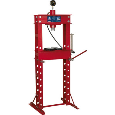  - 30 Tonne Heavy Duty Hydraulic Floor Press With Sliding Ram And Pressure Gauge