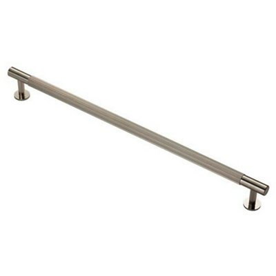 Loops Lined Bar Door Pull Handle370mm X 13mm320mm CentresSatin Nickel from B&Q