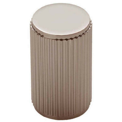 Loops Lined Cylindrical Cupboard Door Knob18mm DiaSatin Nickel Cabinet Handle from B&Q