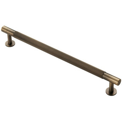 Loops Knurled Bar Door Pull Handle274mm X 13mm224mm CentresAntique Brass from B&Q