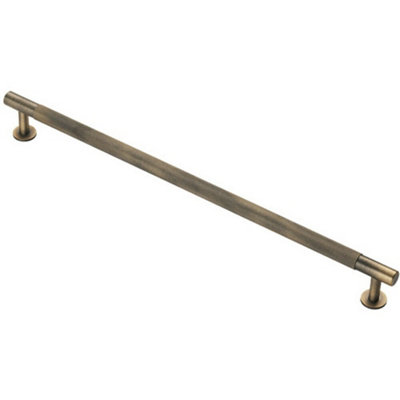 Loops Knurled Bar Door Pull Handle350mm X 13mm320mm CentresAntique Brass from B&Q