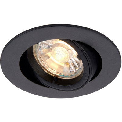  - Directional Tilting Ceiling Downlight50W Gu10 ReflectorMatt Black