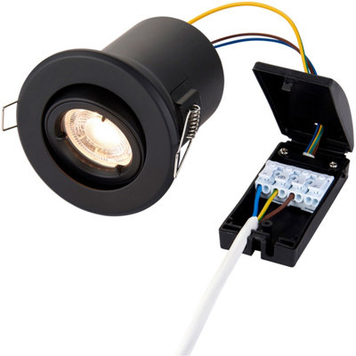 Screwless Tiltable Recessed Ceiling Downlight50W Gu10 ReflectorFire Rated from B&Q