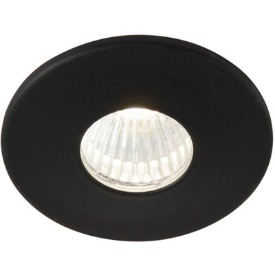 Mini Recessed Downlight Fixture4W Cool White Cob Led DriverMatt Black from B&Q