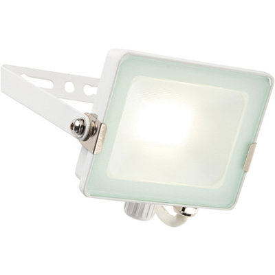 Outdoor Ip65 Waterproof Floodlight20W Cool White LedMatt White Aluminium from B&Q