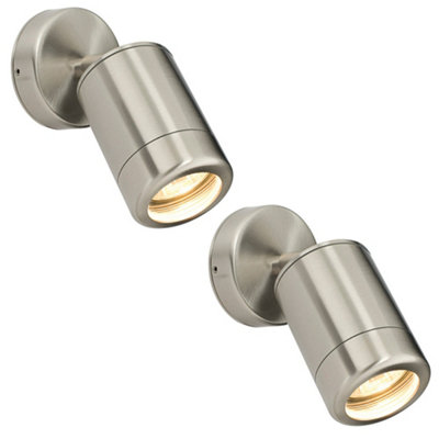 2 Pack Adjustable Ip65 Spotlight7W Led Gu10Marine Grade Stainless Steel from B&Q