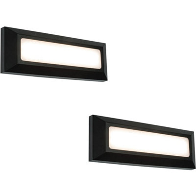 Loops 2 Pack Outdoor Ip65 Pathway Guide Light - Direct 3W Warm White Led - Black Abs - Image 3