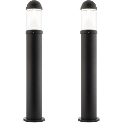  - 2 Pack Outdoor Bollard Post Light20W Cct Led ModuleTextured Black Finish