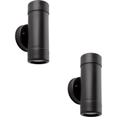 2 Pack Up & Down Twin Outdoor DownlightDimmable 2 X 7W Gu10 LedBlack from B&Q