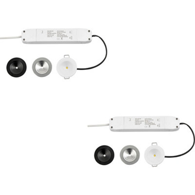 2 Pack Recessed Emergency Ceiling Guide Light KitDaylight White LedWhite from B&Q