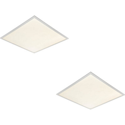 Loops 2 Pack Anti-Glare Ceiling Panel Light - 40W Cool White Led - White Paint - Image 3