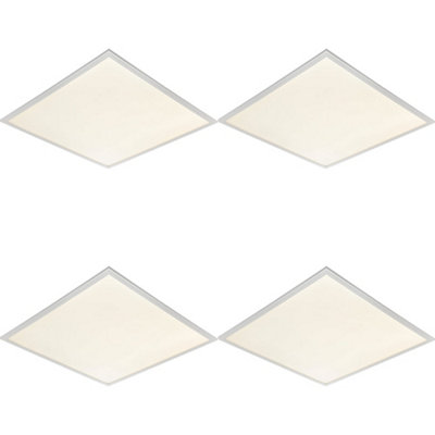 B&Q 4 Pack Anti-Glare Ceiling Panel - 40W Cool Led - Paint Light/White