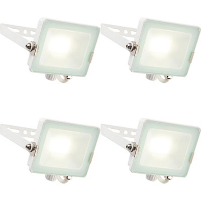 Loops 4 Pack Outdoor Waterproof Led Floodlight - 20W Cool White Led - Matt White - Image 3
