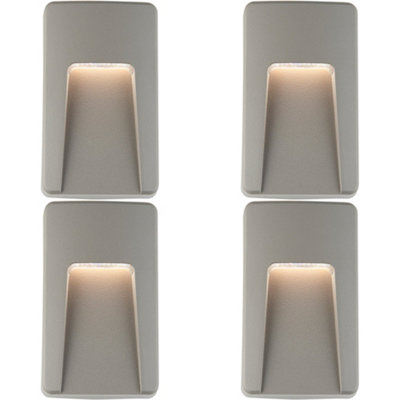 4 Pack Vertical Outdoor Pathway Guide LightIndirect Cct LedGrey Abs from B&Q
