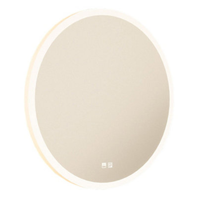 600mm Round Ip44 Led Bathroom Mirror With Demister And Adjustable Brightness from B&Q
