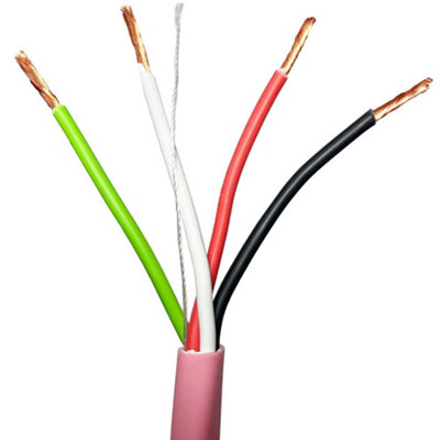 50M (164 Ft)Low Smoke 4 Core Speaker Cable 1.5mm Oxygen Free Copper (Ofc) Lszh 100V from B&Q