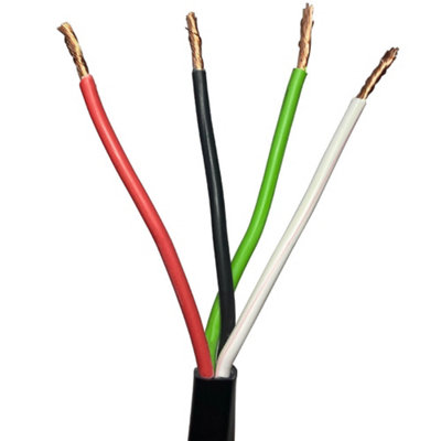 50M (164 Ft)Outdoor Rated 4 Core Speaker Cable 1.5mm Oxygen Free Copper (Ofc) 100V Wire from B&Q