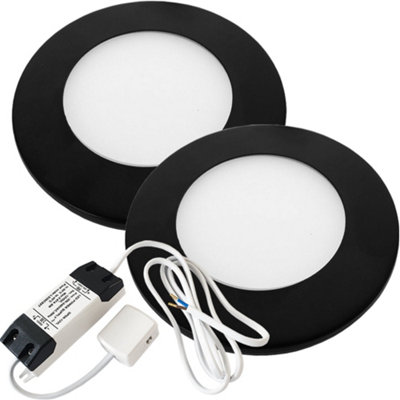2-Pack Ultra-Slim Matt Black Led Under Cabinet Lighting Kit With Natural White Diffused Light from B&Q