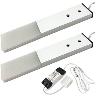  - 2-Pack Slim Aluminium Led Under Cabinet Lighting Kit With DriverNatural White 4000K