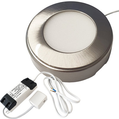 B&Q Brushed Nickel Led Under Cabinet Kitchen Kit With Driver - Natural Light/White