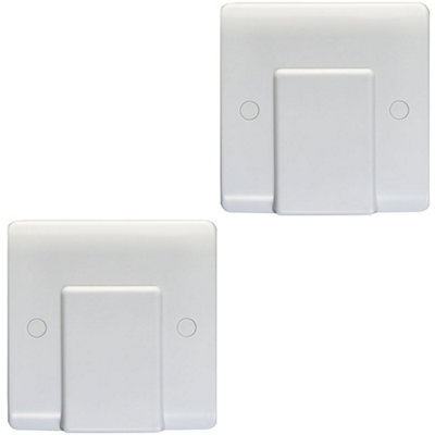 Loops 2 Pack 1 Gangle Single 20A Flex Outlet Plastic Boiler Appliance Wall Plate White